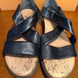 Remonte Black Leather Women's Sandals